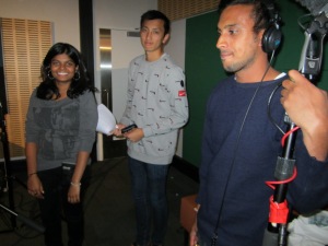 Our fantastic student assistants – l. to r. Danesh Pillay, Nathan Foon, Mon Patel